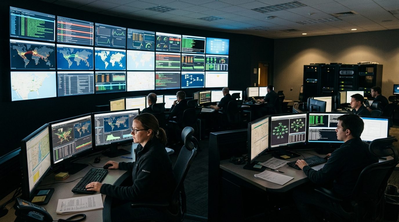Azure cloud management services operations team reviewing subscriptions